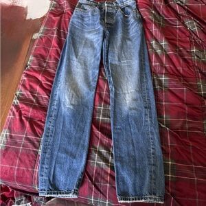 Levi's High Waist Straight Leg Blue Jeans